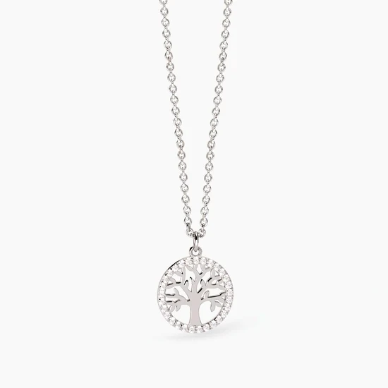 Gargantilla de plata con árbol de la vida y circonitas.